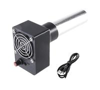 Adjustable Speed BBQ Air Blower Fan with USB Cable Stainless Steel Nozzle for Outdoor Cooking Electronics Cooling Adjustable Speed Blower
