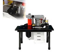 Adjustable Speed Edge Banding Machine with Double Glue System for Straight and Curved Applications in DIY and Professional Use
