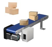 Adjustable Speed Electric Conveyor Belt - 16cm Height Small Assembly Line for Efficient Cargo Handling in Laboratory, Food Processing & Packaging Applications