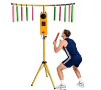 Adjustable Speed Hand-Eye Coordination Trainer Arcade Machine, Reflex Stick Challenge Game, for Events, Rentals, and Family Game Nights, Adjustable-Height Tripod Yellow