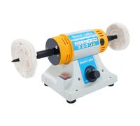 Adjustable Speed Polishing Machine 320W Dual-Head Rotary Grinder for Metal, Wood, Jade & Plastics, Tabletop Electric Buffer 800-10000RPM with 2 Cloth Wheels