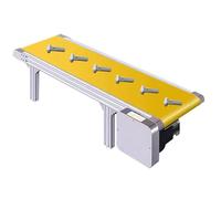 Adjustable Speed PVC Belt Conveyor 15x100cm Flat Transport Machine Compact Desktop Assembly Line for Efficient Material Handling & Industrial Use