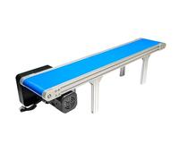 Adjustable Speed PVC Conveyor Belt 15x60cm - Aluminum Alloy Frame for Packing, Ideal for Factories, Workshops & Production Lines - Blue, 10x80cm Option Available