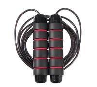 Adjustable Speed Skipping Rope 9Ft With Pvc Coated Steel Cable Ball Bearings Foam Handles For Cardio Training