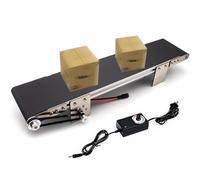 Adjustable Speed Small Desktop Conveyor Belt - Electric Mini Production Line Stainless Steel Logistics Belt Perfect for Friction Force Experiments 5kg Load Capacity (50cm)