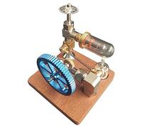 Adjustable Speed Stirling Engine Model with Vertical Flywheel, Mini Physics Demonstration Engine Model for Hobbyists & Enthusiasts