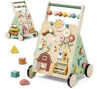 Adjustable Speed Wooden Baby Walker Montessori Sensory 1 Year Old Gifts