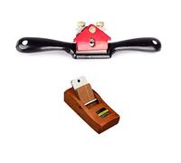 Adjustable SpokeShave with Flat Base and Metal Blade for Crafting, Premium Hand Tool, Perfect Manual Tool for Wood Working (1pc Metal and 1pc Wood)