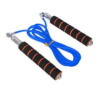 Adjustable Sport Speed Jump Rope, Competitive Jump Rope for Indoor Fitness, High - Speed Skipping Rope with PVC Cord and EVA Foam Handles for Cardio Workout, Weight Loss, and (Blue)