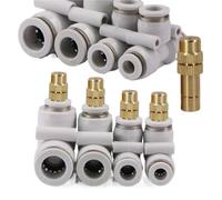 Adjustable Sprayer Brass Misting Nozzle with Tee Adapter