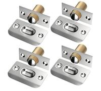 Adjustable Spring Ball Catch Door Latch with Strike Plates & Screws 4 Pack | Each pack includes ball catches, faceplates, strike plates, and screws - everything needed for a straightforward for multi-do