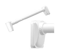 Adjustable Spring Tension Curtain Rod No Drilling Non Slip Telescoping Shower & Window Rod for Bathroom Wardrobe Doorway Closet (White 260 350cm)