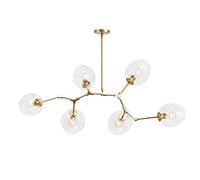 Adjustable Sputnik Chandelier with Crystal Balls - 3 to 9 Light Options in Matte Black or Gold for Living Room and Dining Room Decor