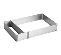 Adjustable Square Cake Ring Molds Set, Stainless Steel Mousse Frame for Baking Mousse Cakes, Sponge Cakes, Pizzas and Tarts, Food-Grade Non-Stick Pastry Tool for Home and Professional Use(1 set)