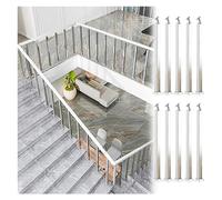 Adjustable Square Stainless Steel Baluster Spindles - 26"-42" Tall DIY Railing Support for Deck Garden Patio - 10 Pieces 100cm (39.4in)