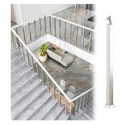 Adjustable Square Stainless Steel Baluster Spindles - 26" to 42" Tall DIY Stair Railing Support for Decks Lofts Gas - Available in 1/2/3/5/10 Pack Options