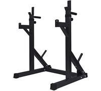Adjustable Squat Rack Power Weight Lifting Barbell Frame Dip Station Bench Press Stands Home Gym Height Adjustable 300KG Max Load