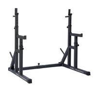 Body Revolution Heavy Duty Adjustable Squat Rack - With Weight Plate Storage, Dip Bars and Spotter Stands - Fitness Training Equipment for Men and Women