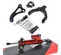 Adjustable Stabilizer Bracket Moto Rcycle CNC Steering Damper Stabilizer Mounting Bracket For Suzuki GSXS750 GSX-S750 GSXS 750 2017-2023 Buffer Adapter Kit Steering Damper(Set 9)