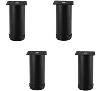 Adjustable Stainless Steel Cabinet Feet Set of 4-70cm Height Adjustable Legs for TV Stand, Coffee Table, Bar, Worktop - Black 35mm Height Adjustment (40cm Stripe)