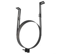 Adjustable Stainless Steel Chimney Pipe Holder Bracket, 6 Inch Wall Support Flue Clamp for Stove Pipe, 11.02 x 5.91 Inches, Black(20cm/7.87in)