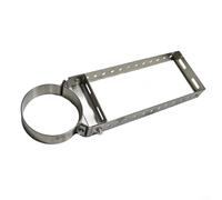 Adjustable Stainless Steel Chimney Pipe Support Bracket for Stove Flue Liner, Wall Mount Hanger Clamp for Fireplace Wood Boiler Installation Secure Fixing(A)