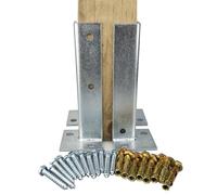 Adjustable Stainless Steel Deck Post Anchor, Wooden Post Bracket with Support Bolt Down for Holding Fence/Bridge Column/Staircase Railing, Porch Post Support Thickness 3.8 MM