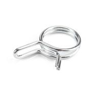 Adjustable Stainless Steel Double Wire Hose Clips, 10 Pcs 5-25mm Hose Clamp Spring Clips Kit for Fuel Line, Corrugated and Water(23mm)