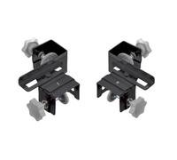 Adjustable Stainless Steel Drawer Clamp Set for Built-in, Semi-Built-in and Covered Drawers, 2mm Gap Compatibility, Smooth Movement Fixing Plate, Black
