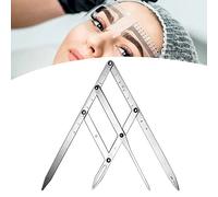 Adjustable Stainless Steel Eyebrow Shaper, Flexible Arm Eyebrow Makeup Ruler with Removable Brow Measure Tool for Precise Makeup Application