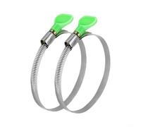 Adjustable Stainless Steel Hose Clamp with Handle, 90-110mm Heavy Duty Exhaust Pipe Clip, Tool- Air Coupler for Marine Ducting and Industrial Use,