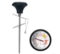 Adjustable Stainless Steel Milk Frother Thermometer With Secure Clamp For Coffee Espresso Hot Chocolate And Tea Brewing Temperature Monitoring Tool Black Color 3.8x102mm Size