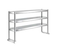 Adjustable Stainless Steel Overshelf - Height Adjustable Storage Rack for Restaurant Kitchen, Commercial Prep Work Table, Heavy Duty nizer for Efficient Workspace
