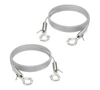 Adjustable Stainless Steel Picture Hanging Wire Set 2 Pack with 1m and 2m Hook for Art Frame Glass Holds Up to 100lbs Stainless Steel Hanging Set