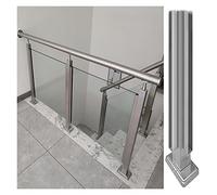 Adjustable Stainless Steel Railing Post for Deck & Balcony 33-49 Inch Height U-Shape Slot Design Commercial Grade Corner Post for Stairs & Hallways 60cm/23.6in