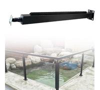 Adjustable Stainless Steel s Railing Post 60-120cm, Modern Black & Silver Slot Design, Indoor & Outdoor Balustrade for Contemporary Spaces