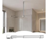 Adjustable Stainless Steel Shower Support Bar | Ceiling to Floor Stabilizer Rod & Clamp | 30-45cm (11.8-17.7in) | Bathroom Safety Brace for Seniors & Disabled