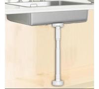 Adjustable Stainless Steel Sink Support Poles - Drill-Free Sink Legs & Bracket for Undermount Bathroom Sinks - Heavy-Duty Easy Installation Stable Support