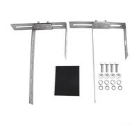 Adjustable Stainless Steel Solar Panel Holder Hook for Balcony - 6-12 cm Width, Right-Angle Mount, PV Bracket Set for Photovoltaic Installation