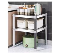 Adjustable Stainless Steel Storage Rack 35x50x60cm - Multi-Purpose Shelf for Kitchen, Bathroom & Office - Durable, Space-Saving Solution for Organizing Essentials