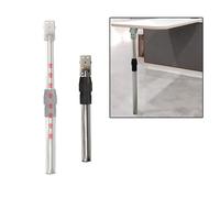 Adjustable Stainless Steel Table Legs - 2PCS Folding Telescopic for Kitchen & RV Dining Height 62-110cm Perfect for Breakfast Bar Worktop & DIY Projects - Includes Screws.