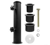 Adjustable Stainless Steel Umbrella Stand Set with PVC rt Sleeve | Durable Outdoor Parasol Base for Patio Table Backyard & Garden Use