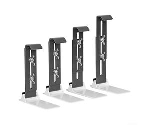 Adjustable Stainless Steel Window Sill Support Brackets - Set of 4 No Drill Installat Resistant Ideal for Balconies Height Adjustable 10-18 cm for Easy Use