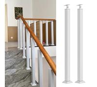 Adjustable Stair Balusters Metal, Indoor Square Baluster Post Kit with Screw and Connector