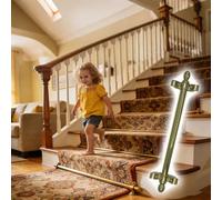 Adjustable Stair Carpet Runner Rods with Brass Holders, Multi-Pack Set for Secure Installation on Stairs in Libraries and Museums
