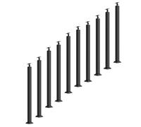 Adjustable Stair Railing Kit1.1ft to 5ft Square Iron Spindles Hand Rail for Indoor/Outdoor 05 Steps Stylish Picket for Home Safety & Modern Decor