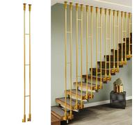 Adjustable Stair Safety Rails Iron Stair Railing Bars for Fall Prevention Customizable Nonslip Stair Treads for Flat & Inclined Stairs (115cm/45.3in/3.8ft)