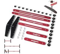Adjustable Stair Tread Template Tool Set, Multi Angle Folding Stair Gauge, 3-in-1 Measuring Tool, 0° to 300° Angle Range, Lock Length and Side Angles, for Stair Treads, Risers, Shelves (A)