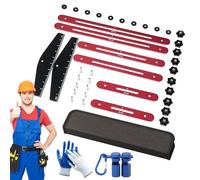 Adjustable Stair Tread Template Tool Set, Stair Tread Template Tool With Storage Bag, Adjustable Sliding Stair Gauge For Measuring And Installing Stairs, Risers, Easy To Use And Store (With Bag)