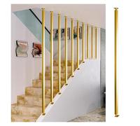 Adjustable Staircase Balusters 0°-270° Black & Gold Indoor/Outdoor Deck Spindles for Level/Slope Stairs Modern Design for Libraries (Pack of 1 82.7"/210cm)